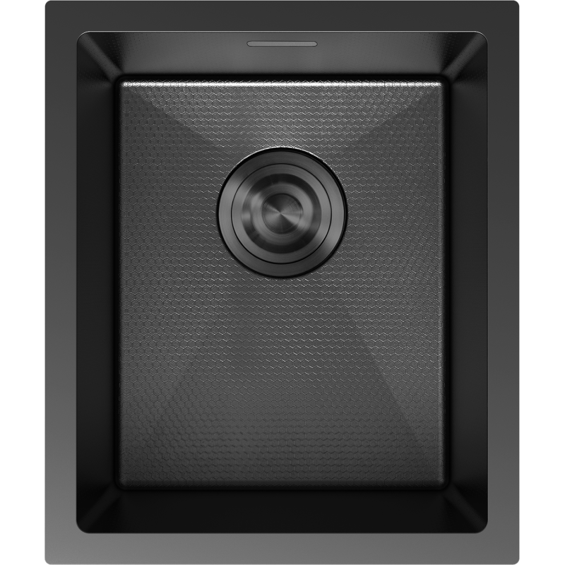 Mexen Trixo plieninė vienos kamerų plautuvė, 370 x 440 mm, juoda HC - 6412371000-70HC