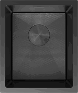 Mexen Trixo nerūdijančio plieno vieno dubens plautuvė 370 x 440 mm, juoda HC - 6412371000-70HC