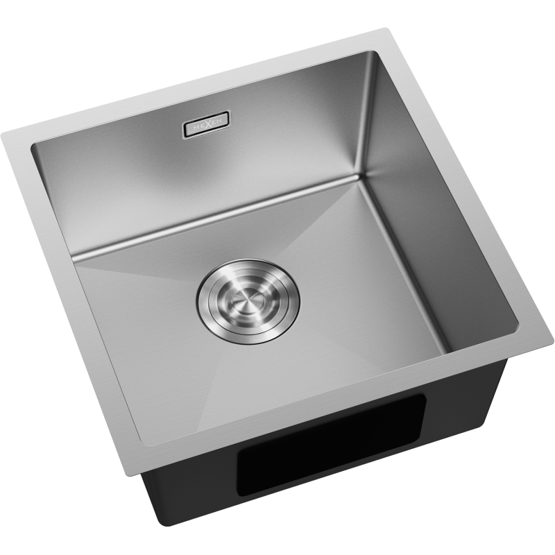 Mexen Trixo plieninė vieno dubens plautuvė 440 x 440 mm, inox - 6413441000-01