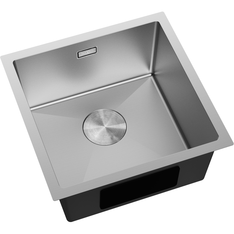 Mexen Trixo plieninė vieno dubens plautuvė 440 x 440 mm, inox - 6413441000-01