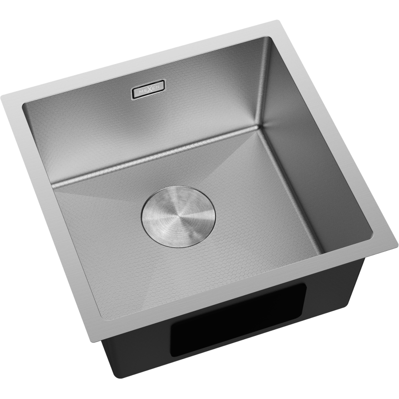 Mexen Trixo plieninė vienos kameros kriauklė 440 x 440 mm, inox HC - 6413441000-01HC