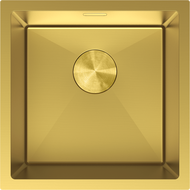Mexen Trixo plieninė vienos sekcijos kriauklė 440 x 440 mm, auksinė - 6413441000-55