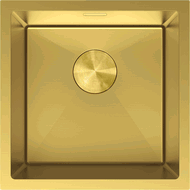 Mexen Trixo plieninė vienos sekcijos kriauklė 440 x 440 mm, auksinė - 6413441000-55