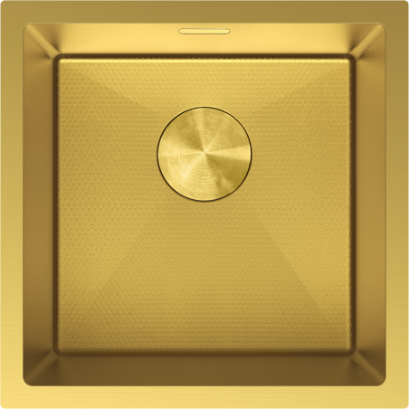 Mexen Trixo plieninė vienos kameros kriauklė 440 x 440 mm, auksinė HC - 6413441000-55HC