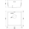 Mexen Trixo nerūdijančio plieno virtuvės kriauklė 1-dalis 440 x 440 mm, varis - 6413441000-65