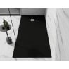 Mexen Stone+ Kompozitinis stačiakampis dušo padėklas 180 x 70 cm, Juoda - 44707018