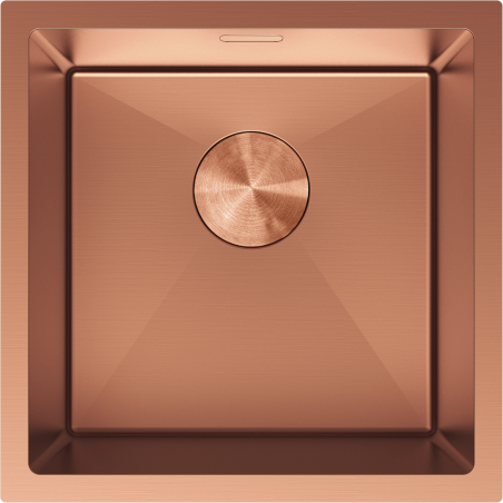 Mexen Trixo plieninė virtuvės kriauklė 1 skyrius 440 x 440 mm, vario spalvos - 6413441000-65