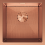 Mexen Trixo plieninis vienos kameros virtuvės kriauklė 440 x 440 mm, varis HC - 6413441000-65HC