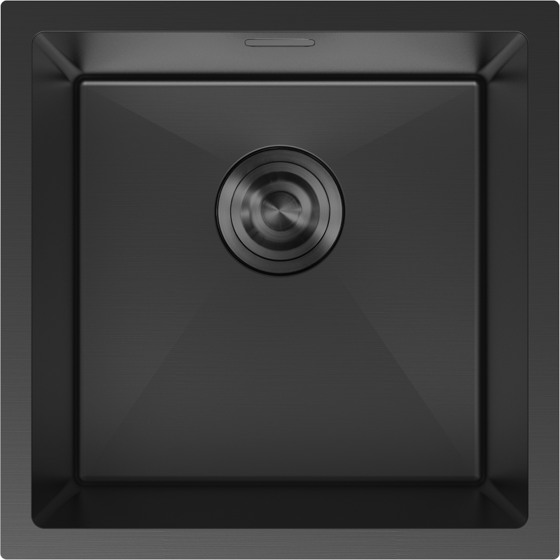 Mexen Trixo plieninė kriauklė 1 skyrelio 440 x 440 mm, juoda - 6413441000-70