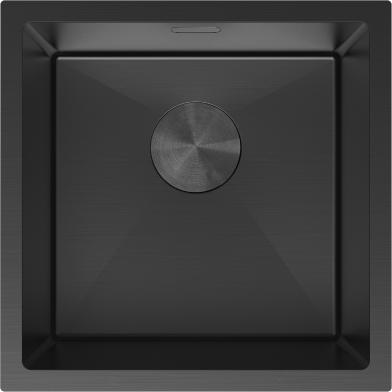 Mexen Trixo plieninė kriauklė 1 skyrelio 440 x 440 mm, juoda - 6413441000-70