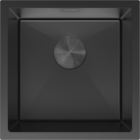 Mexen Trixo plieninė kriauklė 1 skyrelio 440 x 440 mm, juoda - 6413441000-70