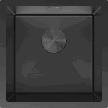 Mexen Trixo plieninė viena kamera kriauklė 440 x 440 mm, juoda - 6413441000-70