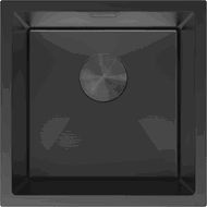 Mexen Trixo plieninė kriauklė 1 skyrelio 440 x 440 mm, juoda - 6413441000-70