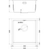 Mexen Trixo plieninis vienos kameros kriauklė 440 x 440 mm, juoda HC - 6413441000-70HC