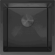 Mexen Trixo plieninė vienos kameros kriauklė 440 x 440 mm, juoda HC - 6413441000-70HC