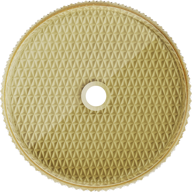 Mexen Aura stiklinis ant stalviršio pastatomas praustuvas 39 x 39 cm, permatomas/auksinis - 24013951