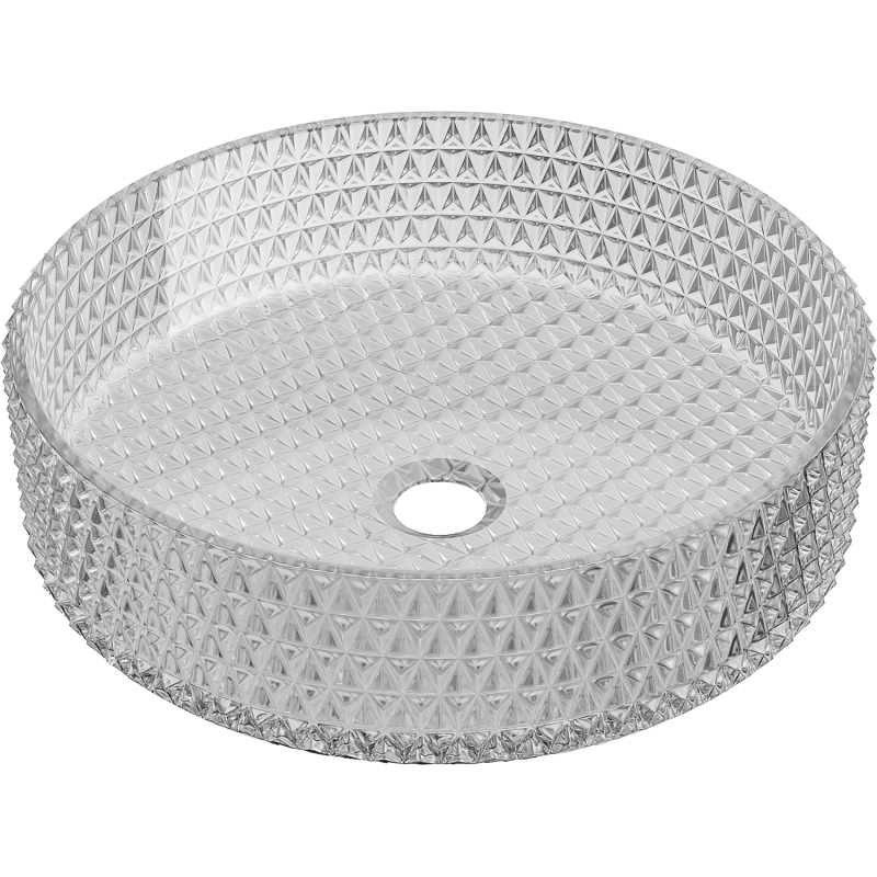 Mexen Aura stiklinis stalviršio praustuvas 39 x 39 cm, pilkas - 24013966