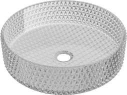 Mexen Aura stiklinis stalviršio praustuvas 39 x 39 cm, pilkas - 24013966