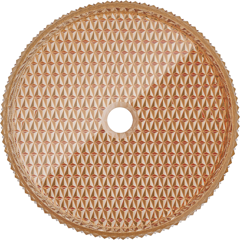 Mexen Aura stiklo antstalinis praustuvas 39 x 39 cm, rožinis auksas - 24013968