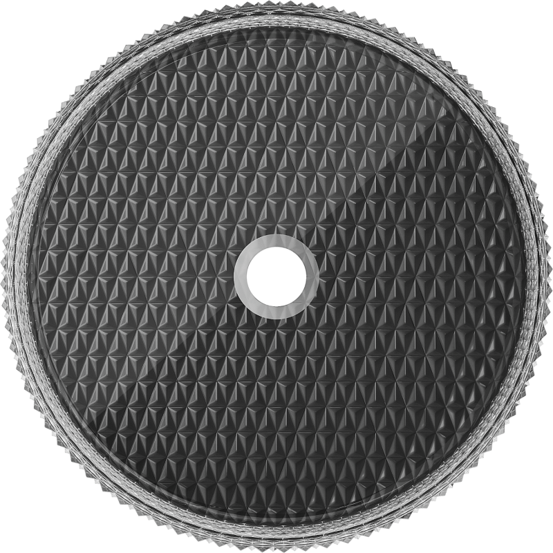 Mexen Aura stiklinis praustuvas ant stalviršio 39 x 39 cm, skaidrus/juodas - 24013971