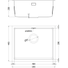 Mexen Trixo plieninė plautuvė vienos sekcijos 540 x 440 mm, inox - 6414541000-01