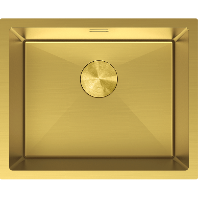 Mexen Trixo nerūdijančio plieno vienos kameros plautuvė 540 x 440 mm, auksinė - 6414541000-55