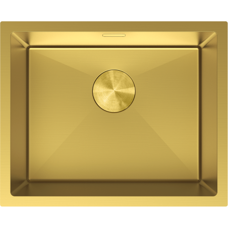 Mexen Trixo nerūdijančio plieno vienos kameros plautuvė 540 x 440 mm, auksinė - 6414541000-55