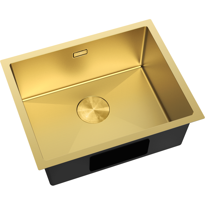 Mexen Trixo nerūdijančio plieno vienos kameros plautuvė 540 x 440 mm, auksinė - 6414541000-55