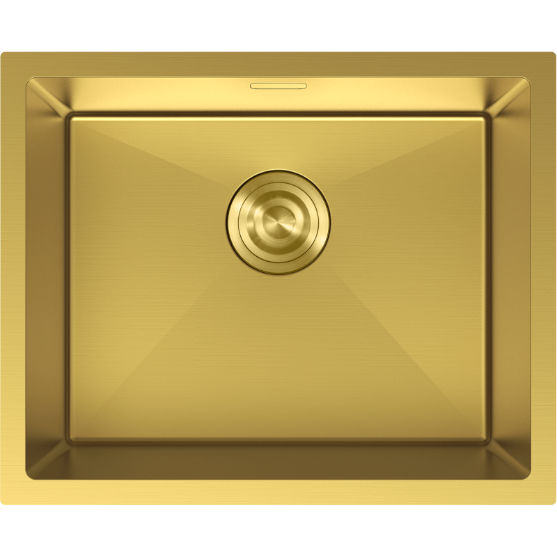 Mexen Trixo nerūdijančio plieno vienos kameros plautuvė 540 x 440 mm, auksinė - 6414541000-55