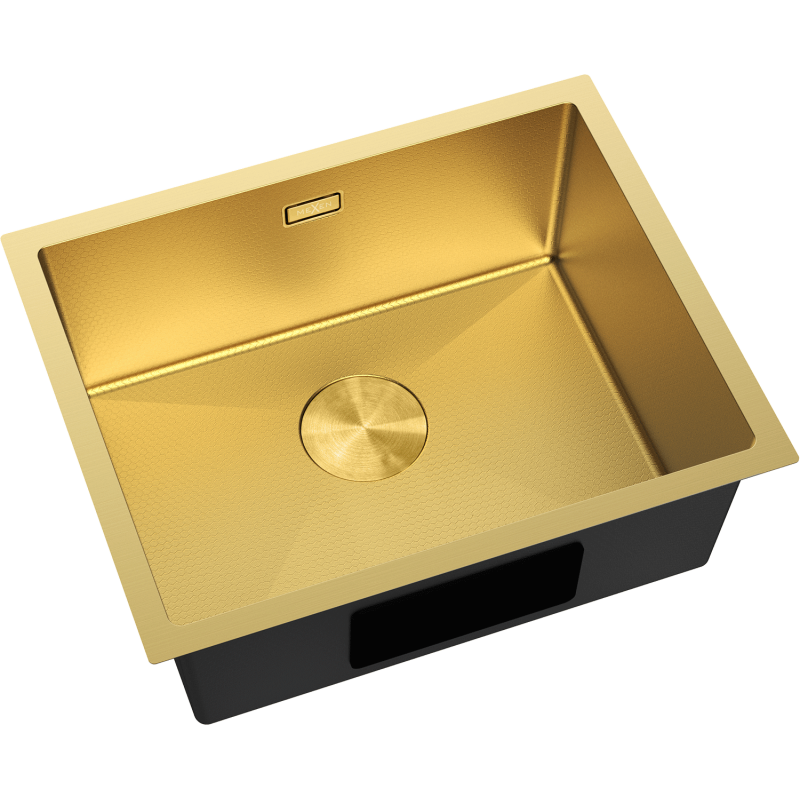 Mexen Trixo plieninė vienos kameros kriauklė 540 x 440 mm, auksinė HC - 6414541000-55HC