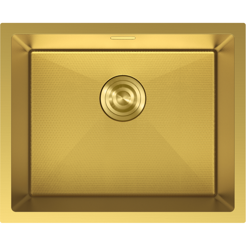 Mexen Trixo plieninė vienos kameros kriauklė 540 x 440 mm, auksinė HC - 6414541000-55HC