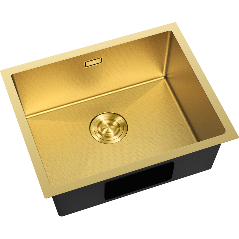 Mexen Trixo plieninė vienos kameros kriauklė 540 x 440 mm, auksinė HC - 6414541000-55HC