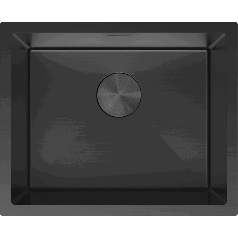 Mexen Trixo plieninė vienos kameros plautuvė 540 x 440 mm, juoda - 6414541000-70