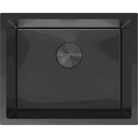 Mexen Trixo plieninė vienos kameros plautuvė 540 x 440 mm, juoda - 6414541000-70