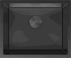 Mexen Trixo plieninė vienos kameros plautuvė 540 x 440 mm, juoda - 6414541000-70