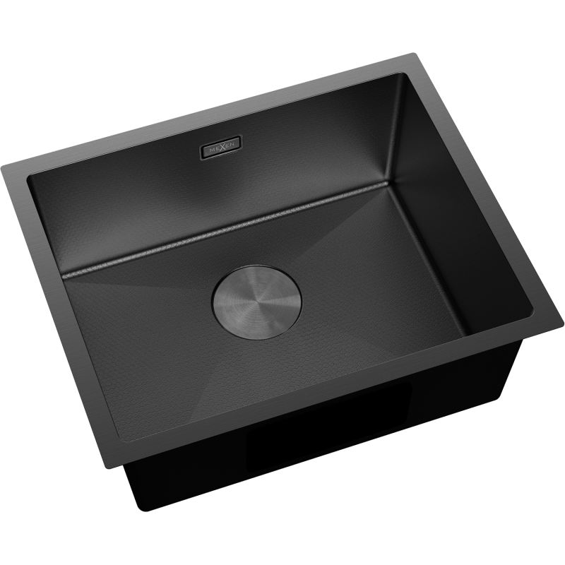 Mexen Trixo plieninė vienos kameros kriauklė 540 x 440 mm, juoda HC - 6414541000-70HC