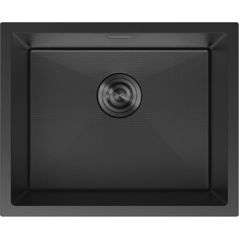 Mexen Trixo plieninė vienos kameros kriauklė 540 x 440 mm, juoda HC - 6414541000-70HC