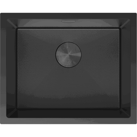 Mexen Trixo plieninė vienos kameros kriauklė 540 x 440 mm, juoda HC - 6414541000-70HC