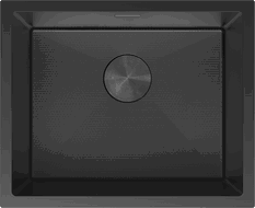 Mexen Trixo plieninė vienos kameros kriauklė 540 x 440 mm, juoda HC - 6414541000-70HC