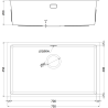 Mexen Trixo nerūdijantis plienas, vienos kameros 750 x 440 mm, inox HC - 6415751000-01HC