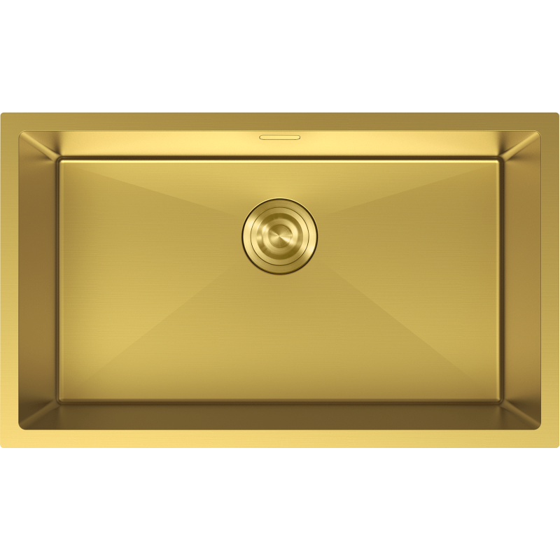 Mexen Trixo plieninė vienos dalies virtuvės kriauklė 750 x 440 mm, auksinė - 6415751000-55