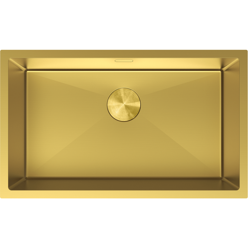 Mexen Trixo plieninė vienos dalies virtuvės kriauklė 750 x 440 mm, auksinė - 6415751000-55