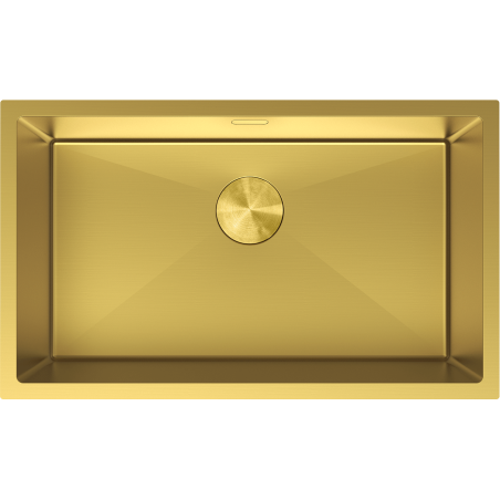 Mexen Trixo plieninė vienos dalies virtuvės kriauklė 750 x 440 mm, auksinė - 6415751000-55