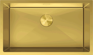 Mexen Trixo plieninė vienos dalies virtuvės kriauklė 750 x 440 mm, auksinė - 6415751000-55