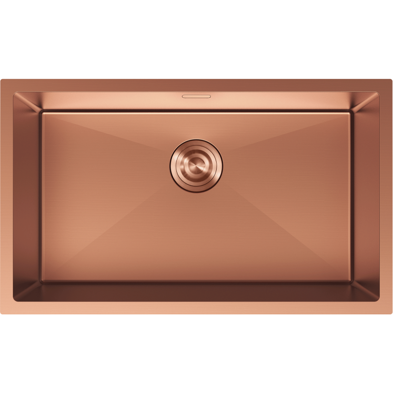 Mexen Trixo plieninė kriauklė, 1 skyrius, 750 x 440 mm, vario spalva - 6415751000-65