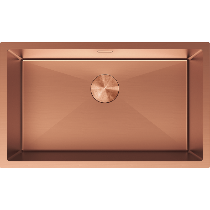 Mexen Trixo plieninė kriauklė, 1 skyrius, 750 x 440 mm, vario spalva - 6415751000-65