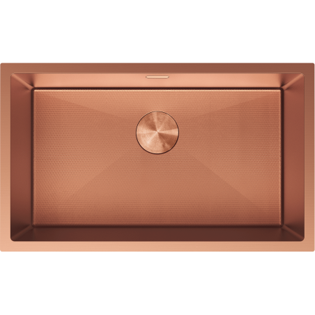 Mexen Trixo plieninis virtuvės kriauklė 1-sekcija 750 x 440 mm, varis HC - 6415751000-65HC