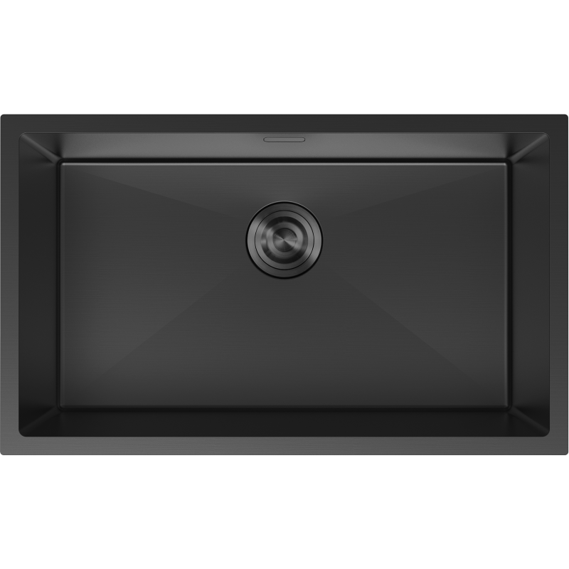 Mexen Trixo plieninė vienos kameros kriauklė 750 x 440 mm, juoda - 6415751000-70