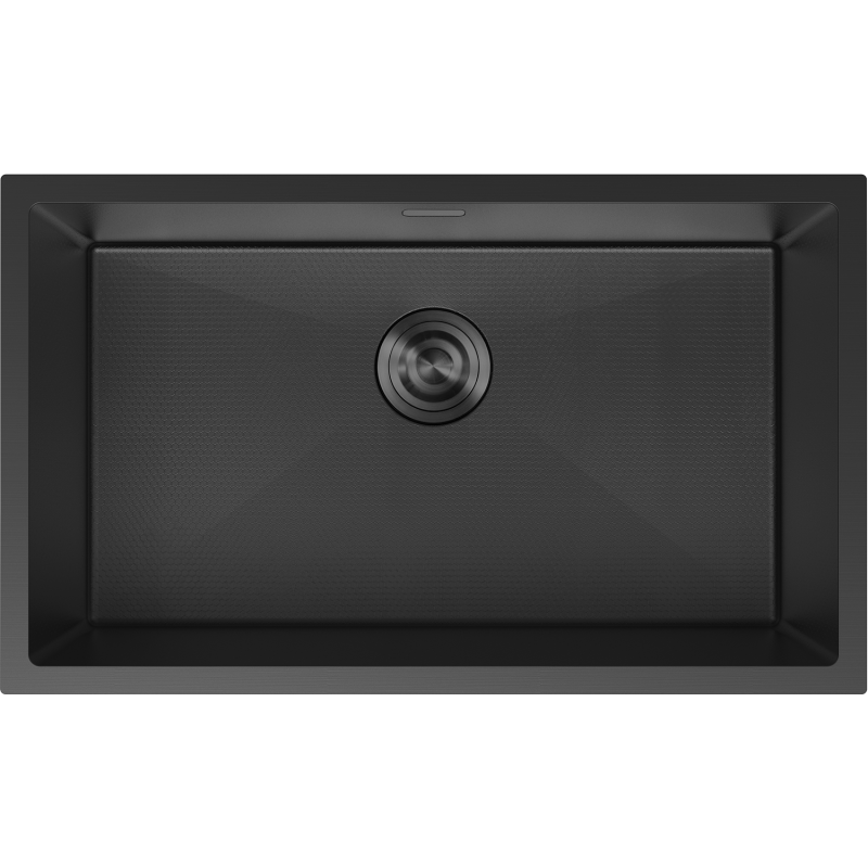 Mexen Trixo plieninė vienaaukštė kriauklė 750 x 440 mm, juoda HC - 6415751000-70HC