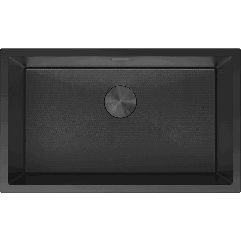 Mexen Trixo plieninė kriauklė 1 skyrelio 750 x 440 mm, juoda HC - 6415751000-70HC